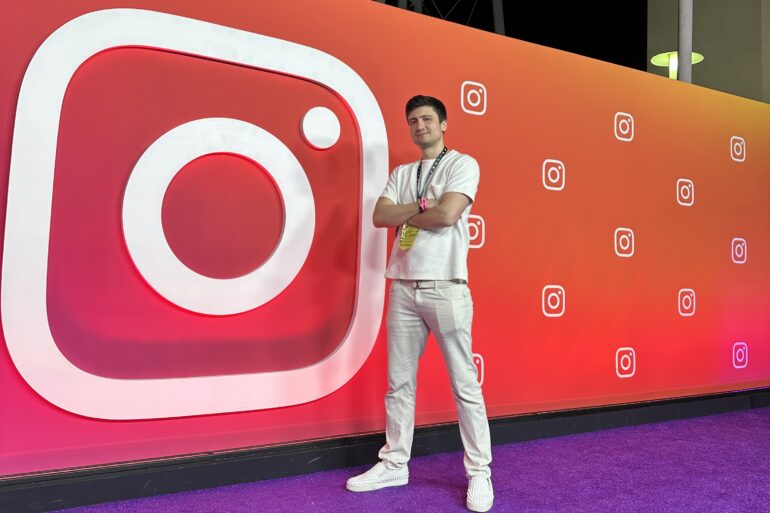 Antonio Lievano visits Instagram HQ